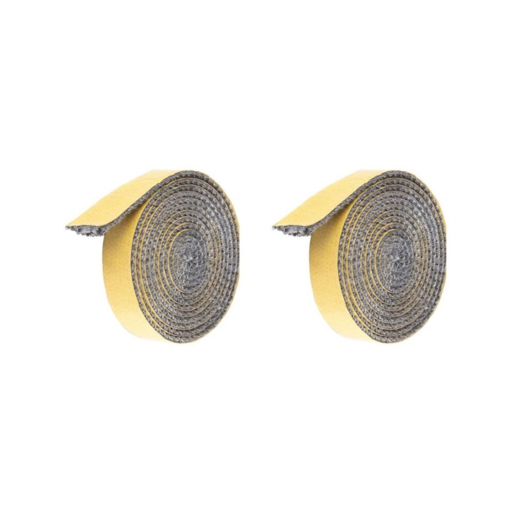 Set 2 bucati, snur de etansare pentru soba (garnitura usa soba) din fibra de sticla, 3mm x 18mm x 2m, rezistent la temperaturi inalte, autoadeziv, multicolor, 2 x 2m