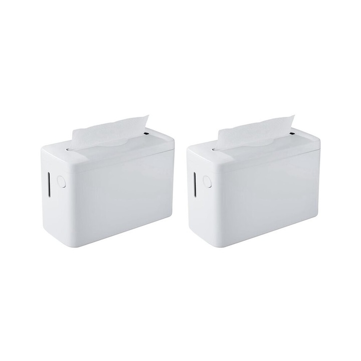 2 darabos szett, papírtörlő adagoló/dispenser pultra, laponkénti adagolás, ellenálló ABS, fehér