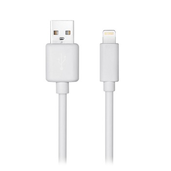 Cablu alimentare, Apple iPhone 6/6S/7/8/X, Lightning, Alb Cablu alimentare, Apple iPhone 6/6S/7/8/X, Lightning, Alb