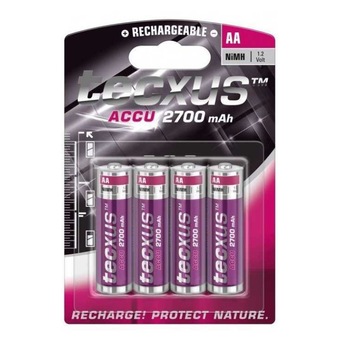 Acumulator Tecxus AA R6, 2700 mAh, 4 buc / blister Acumulator Tecxus AA R6, 2700 mAh, 4 buc / blister