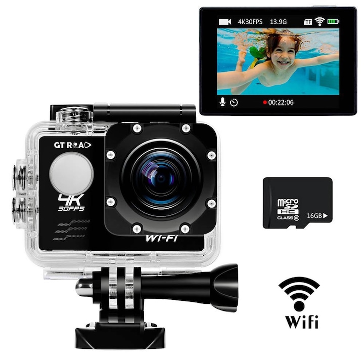 Sportkamera ActionCam SJ9000 UltraHD 4K, WiFi 16.0MP, FullHD, 30FPS, fekete