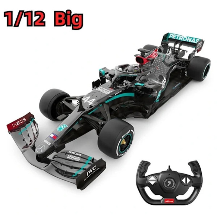 RC F1 autó 1/12, elektromos, távirányítós, fehér, 1x12