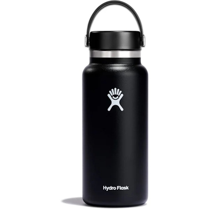 Sticla apa inox 946ml izotermica neagra etansa flex
