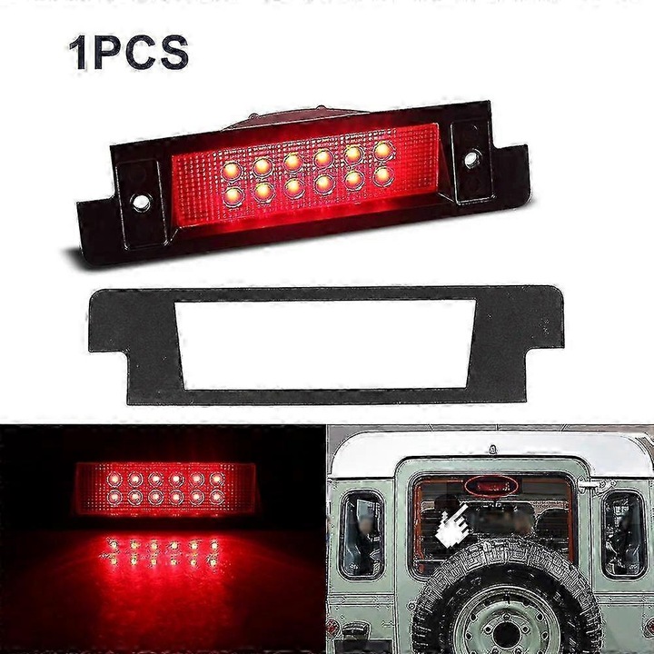 Központi féklámpa / féklámpa kompatibilis Land Rover Defender/Discovery 90/110/130 (1990-2016) XFK100290, LED 2400Lm, 12V T10 (W5W/194), piros, 1 db