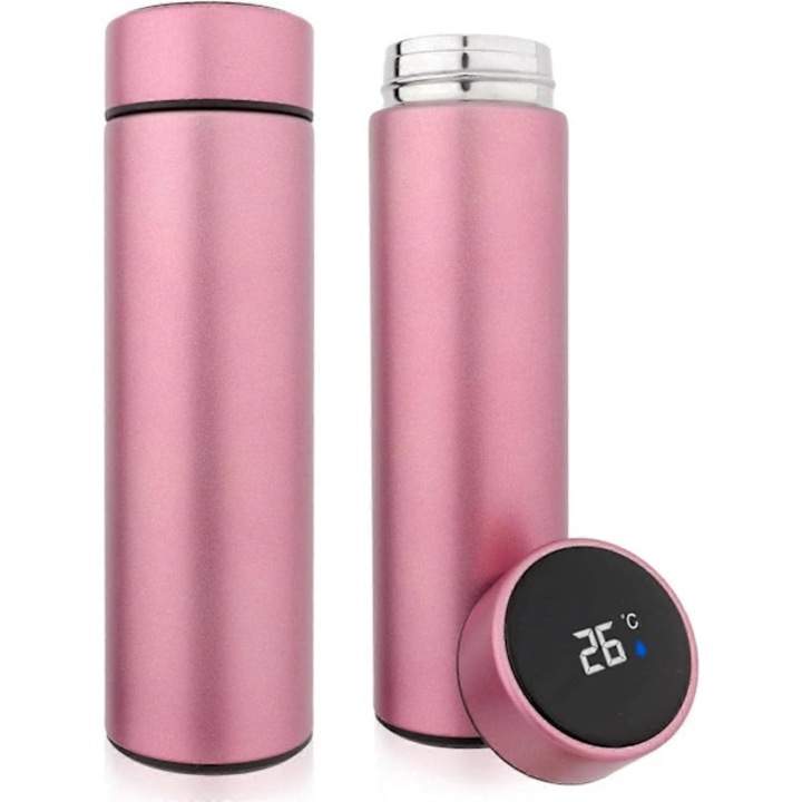 Sticla apa sport 500ml izolatie vid roz alb auriu negru