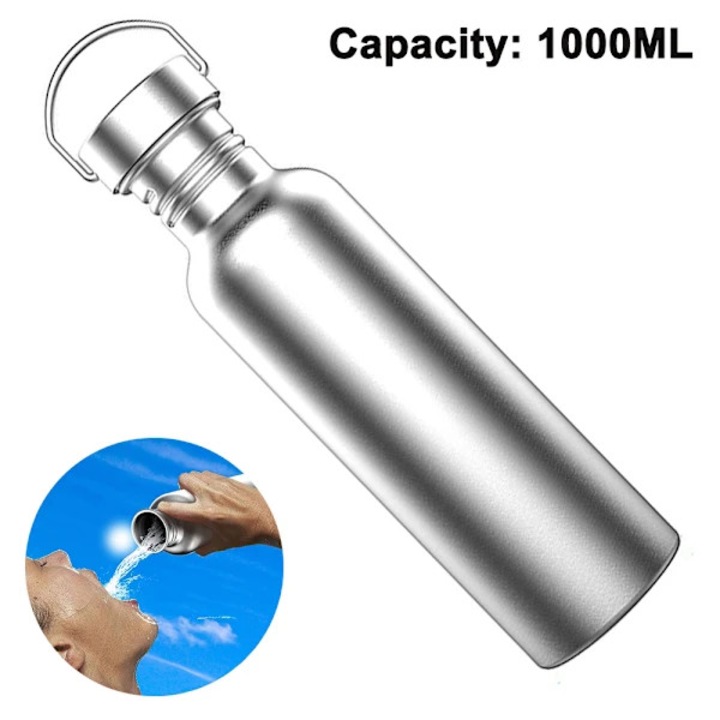 Sticla sport din otel inoxidabil 500ml 750ml 1000ml izolat culoare solida