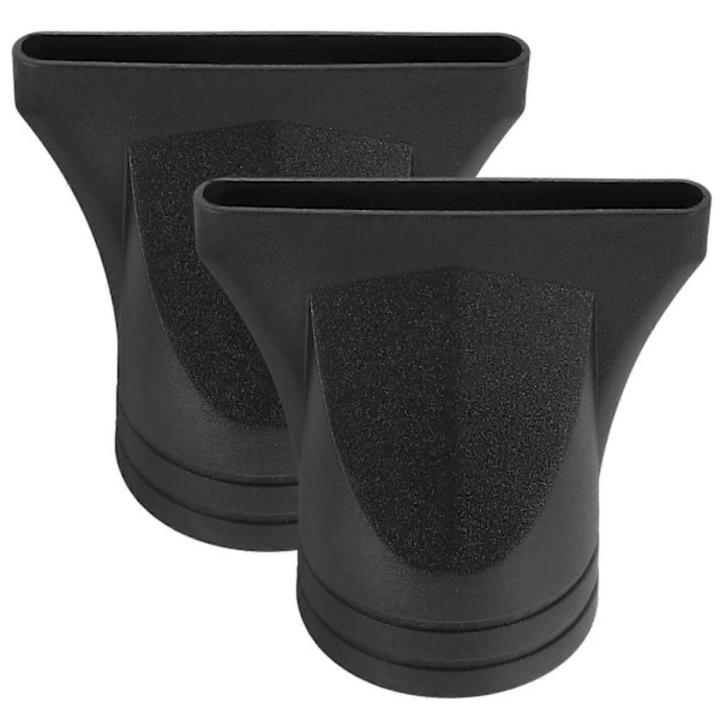 Set 2 accesorii difuzor pentru uscator de par, negru, 7.5x7.5x4.5cm