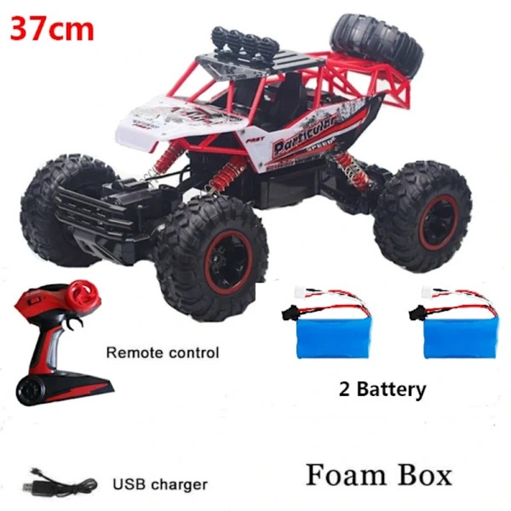 RC lánctalpas drift autó 2.4GHz piros 27x37cm elektromos