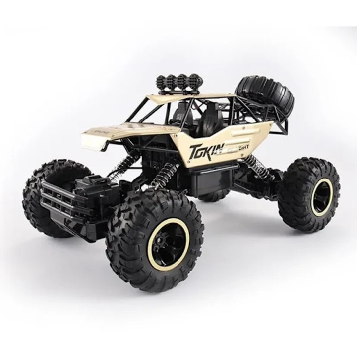 RC lánctalpas drift autó 2.4GHz, barna, 27x37cm