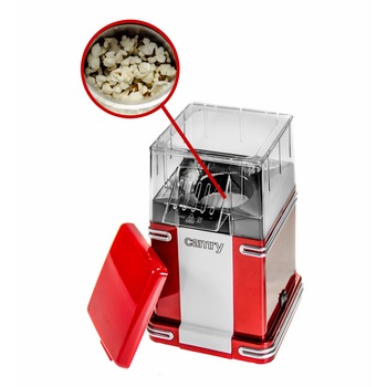 Aparat de preparat popcorn, putere 1200W, culoare Rosu Aparat de preparat popcorn, putere 1200W, culoare Rosu