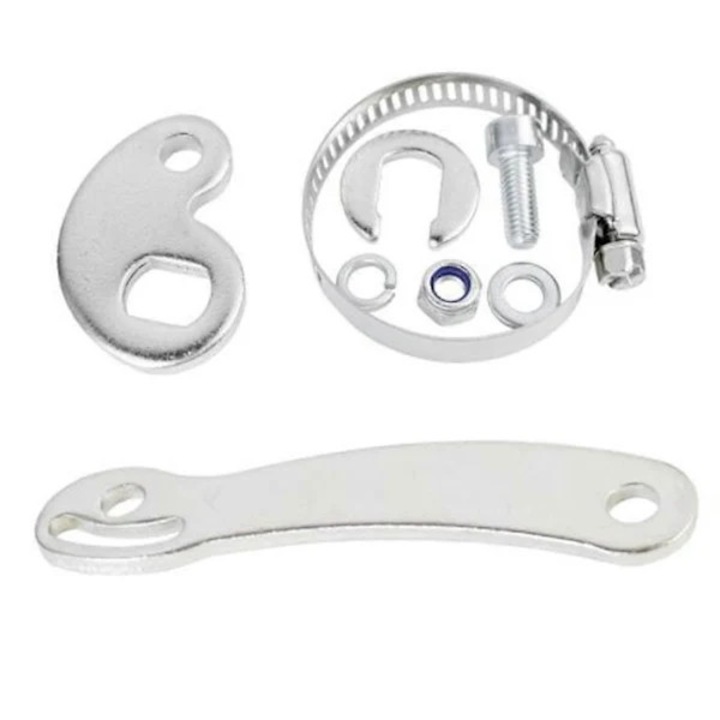 Kit brat de torsiune/torque pentru bicicleta electrica M16, compatibil cu motoare 3000W/5000W/8000W, pentru ax 10mm/16mm, metal galvanizat, argintiu, 1 set