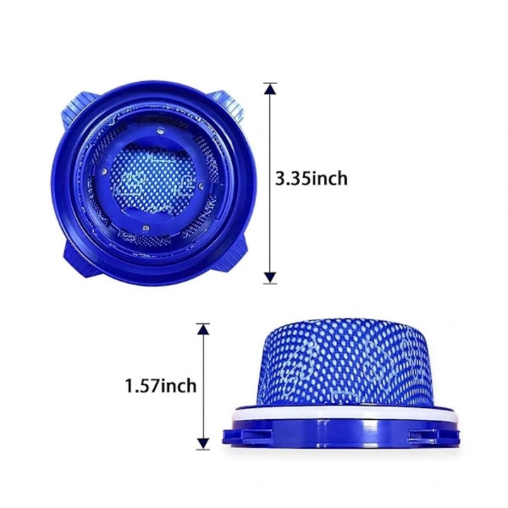 Filtru pentru aspirator, filtru de schimb compatibil cu Jet 75/90/70/75+/60 VS9000RL, DJ97-02649A, lavabil, reutilizabil, albastru, 3 bucati