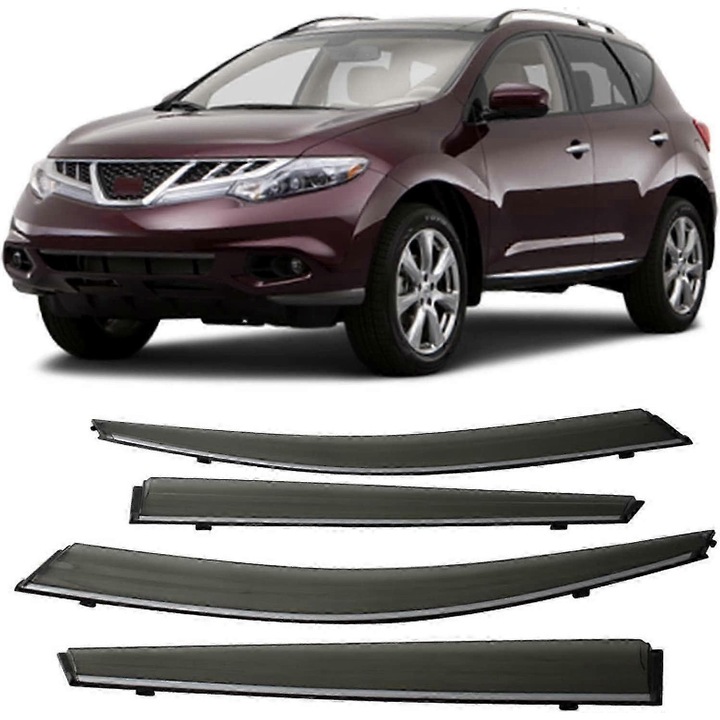 Комплект 4 броя ветробрани за кола за Nissan Murano 2011-2014, черен, 1x1x1 см