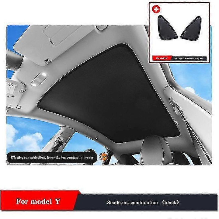 Сенник за Tesla Model Y 2017-2022, защита на тавана, черен