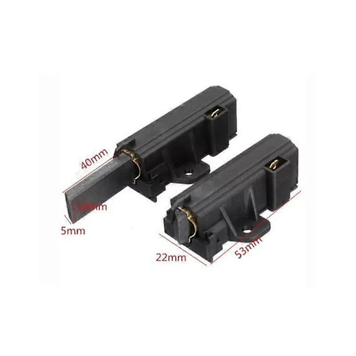 Въглеродни четки (колекторни четки) за мотор на пералня WW80J5555FX/WW80J5555DW, прибиращи се, от активен въглен, черни, 2 броя
