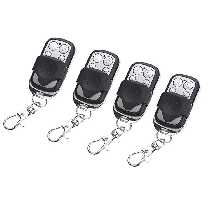 Set 4 telecomenzi universale porti automate 433,92 MHz metalic
