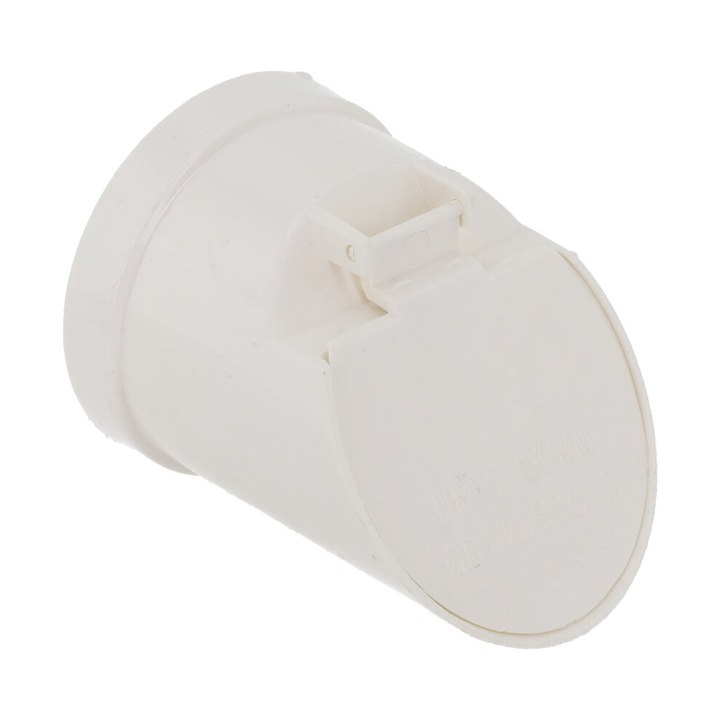 Sifon de podea/sifon de pardoseala 50/75/110/160 mm, PVC, cu clapeta anti-retur cu inchidere automata, alb, 1 buc