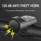 Електронна звънец за велосипед 120 dB, USB презареждаем, 4 режима, черен