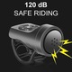 Електронна звънец за велосипед 120 dB, USB презареждаем, 4 режима, черен