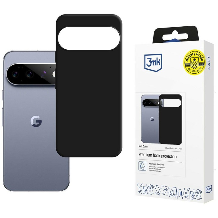 Carcasa 3MK Matt Case rezistent la socuri negru pentru Google Pixel 11x11 Pro