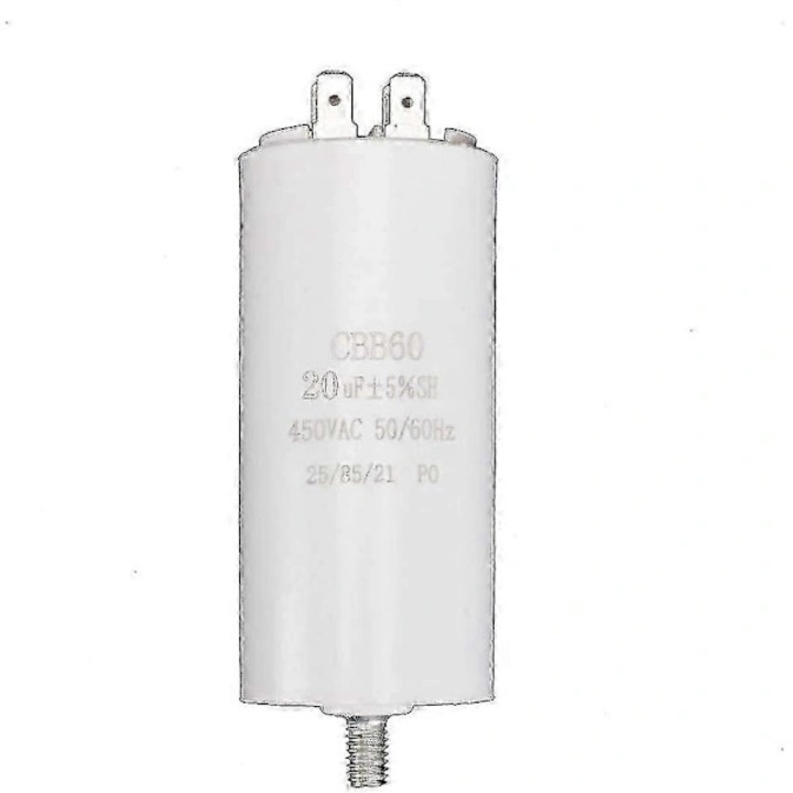 Condensator motor start 20uF 450V 50/60Hz cu baza surub, CBB60
