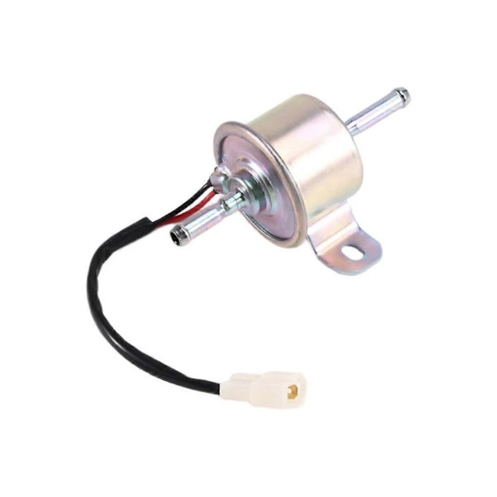 Üzemanyagpumpa, üzemanyag-szivattyú R1401-51350/R1401-51352, 12V, fém, kompatibilis Kubota D722/D905/D1105/D1305/V1505/V2203/ZD221/ZD323/R420/R520 motorokkal, ezüst, 1 db