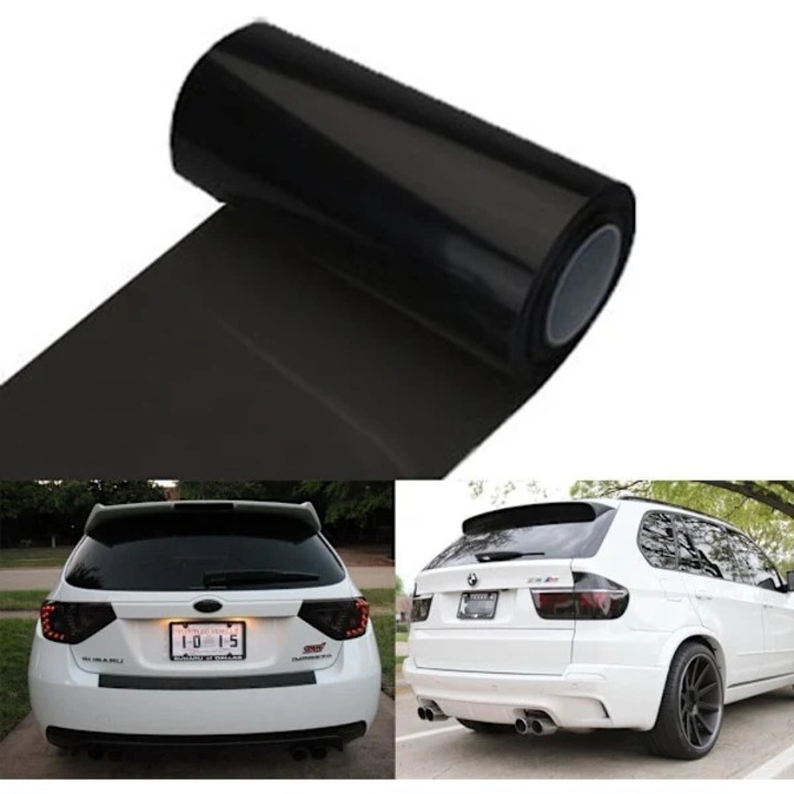 Folie auto autocolanta neagra intunecata 11x19 inch elastica rezistenta la caldura si apa