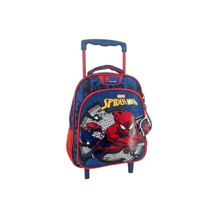 Ghiozdan troliu Diakakis Spider-Man albastru 27x10x31cm 8L