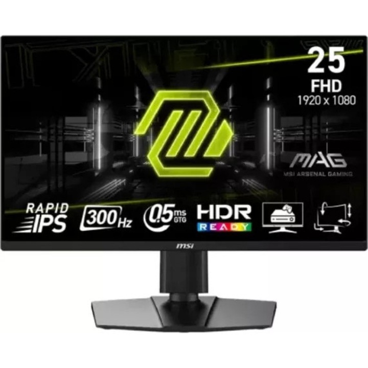 Monitor gaming MSI 24.5" 300Hz IPS 0.5ms Full HD HDMI DisplayPort Boxe Pivot negru