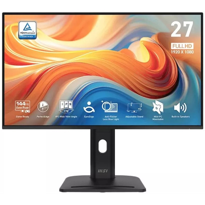 Monitor gaming MSI 27" 144Hz IPS PRO MP275PG E14 Full HD negru