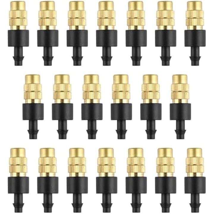Set 20 duze irigare reglabile cupru 4x7mm pentru gradina verdeturi
