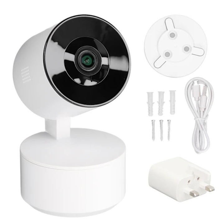 Megfigyelő kamera, NX biztonsági kamera, WiFi 1080P 2MP, 10m éjjellátó, 345°/85° forgatható mozgásérzékeléssel és követéssel, akár 128GB kártya támogatás, fekete/fehér, 1 db