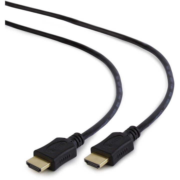 Cablu HDMI Cablexpert High Speed with Ethernet, 10 Gbps, HEC 100 Mbps si Audio Return Channel (ARC), Negru, 4,5 m