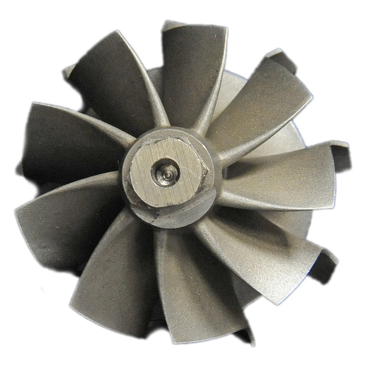 Rotor turbina TTS F09-0201 K04, high-flow, 9 lapát, 44.5/50 mm, fémes szürke, 1 db