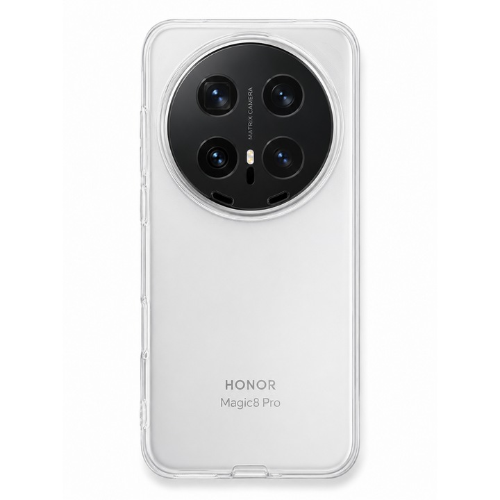 Husa protectie Mat-Tech compatibila cu Honor Magic 8 Pro, Anti-soc, 2MM, Protectie Camera, Decupaje Precise, Rezistenta la impact, Margini ridicate pentru protectia ecranului, Transparenta