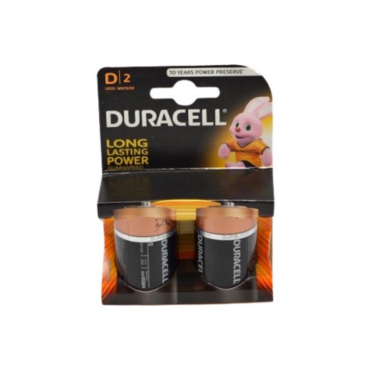 Duracell R20 D alkáli elemek, 2 db-os készlet