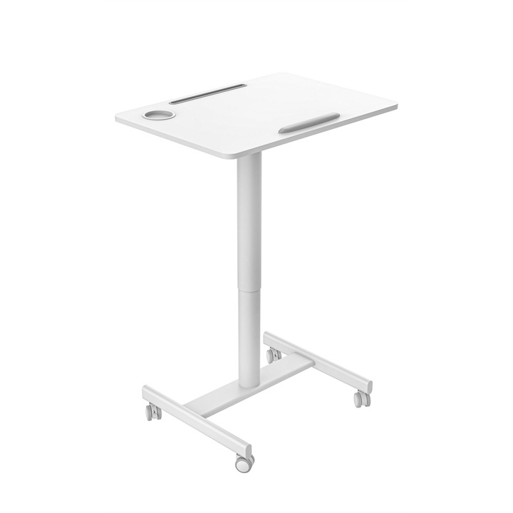 Masa laptop/videoproiector mobil, sit-stand, Blackmount TABLE316, max.8kg, ridicare pneumatica, blat inclinabil