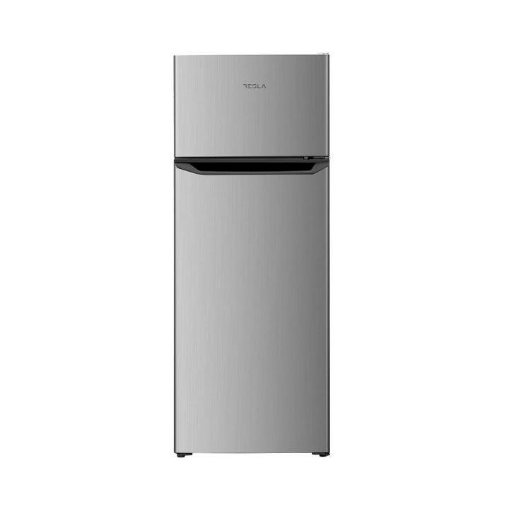 Tesla WG RD2101HSE Kétajtós Hűtőszekrény, 206L Kapacitás, LED Világítás, 143CM Magasság, E Energiaosztály, Ezüst