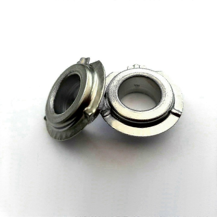 Adaptor soclu/colier bec H7, baza din fier, montare directa, 33mm/16mm, argintiu, 2 bucati