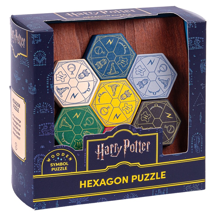 Joc de inteligenta Harry Potter's Hexagon Puzzle Box, Professor Puzzle, 7 piese