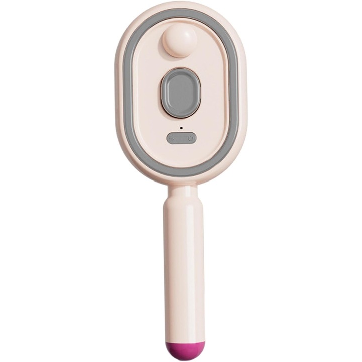 Perie de par/pieptene cu pulverizator si rezervor lichid, perna de aer pentru masaj, curatare rapida cu un singur click, Multicolor