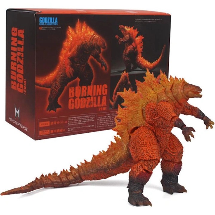 Figurina action figure colectionabila Burning Godzilla (Godzilla × Kong Final Battle), din PVC, fara asamblare, Multicolor, 1 buc