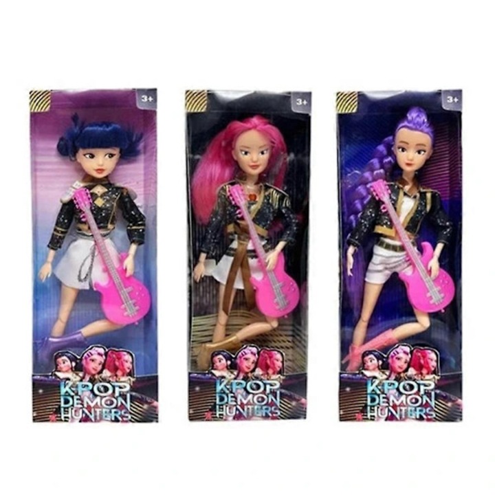 Set 3 papusi K-POP Demon Hunters, plastic, multicolor, 15x5x3cm