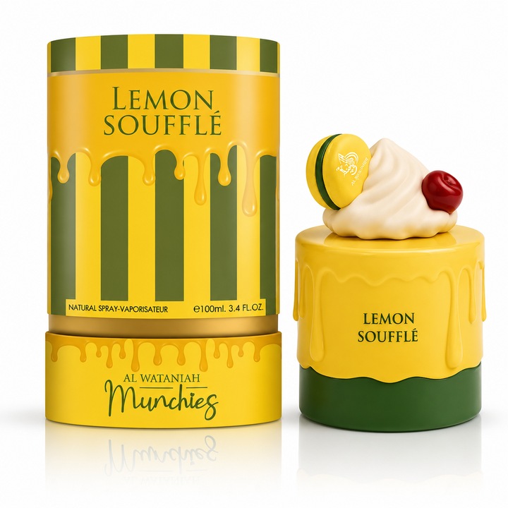 Apa de parfum unisex, Lemon Soufflé, 100 ml, Al Wataniah Munchies®