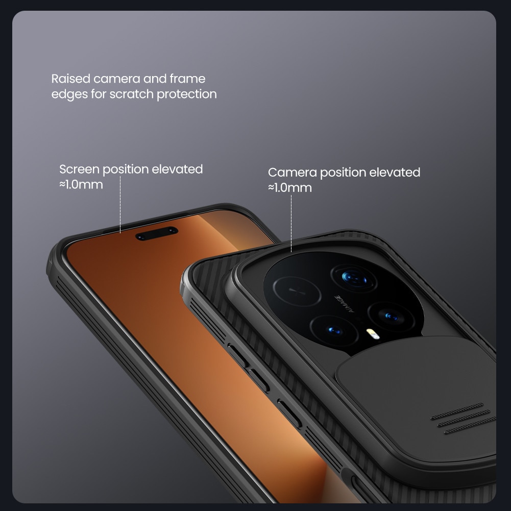 Carcasa Nillkin CamShield pentru Honor Magic 8 Pro, cu capac glisant pentru camera, din TPU rezistent la zgarieturi, Negru, 1 buc