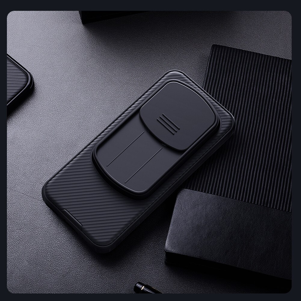 Carcasa Nillkin CamShield pentru Honor Magic 8 Pro, cu capac glisant pentru camera, din TPU rezistent la zgarieturi, Negru, 1 buc