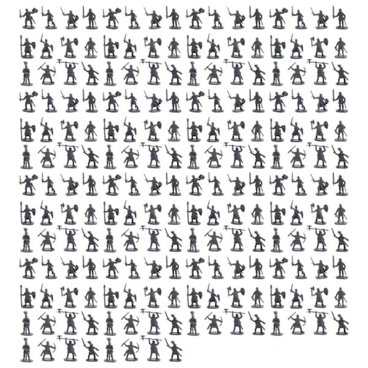 Figurine soldati 1:72 set 200 piese plastic gri 2-3cm