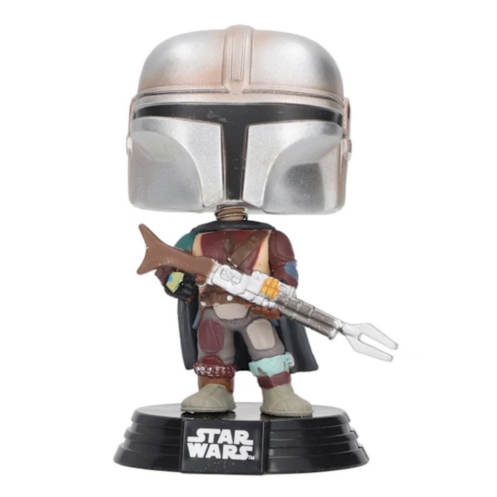 Figurina colectionabila Star Wars Mandalorian, figura decorativa din PVC, pentru birou si masina, multicolor, 11.5 x 8 cm, 1 buc