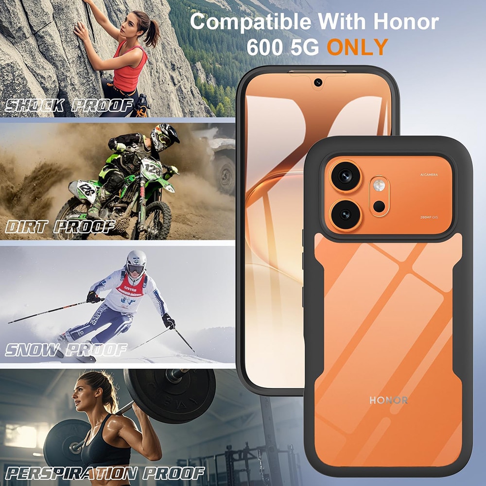 Husa pentru Honor 600 / 600 Pro + Folie - Techsuit ColorVerse 360 Series - Black