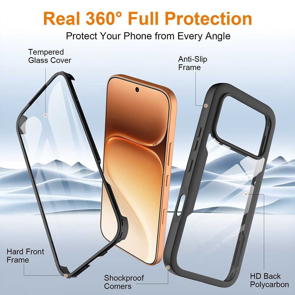 Husa pentru Honor 600 / 600 Pro + Folie - Techsuit ColorVerse 360 Series - Black